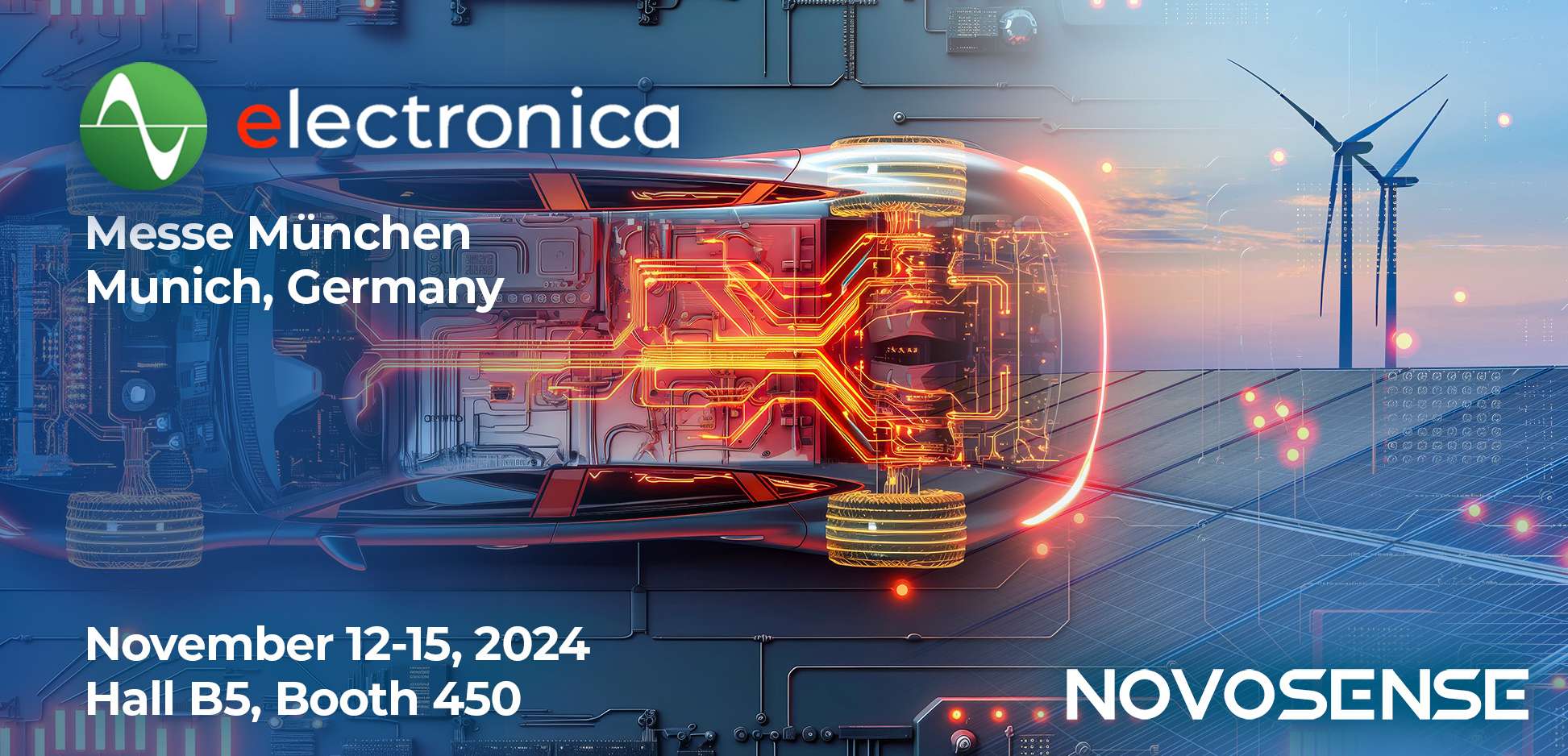 NOVOSENSEは、インテリジェントカー、電動化、産業制御に関する最新の研究開発成果をelectronica 2024に発表